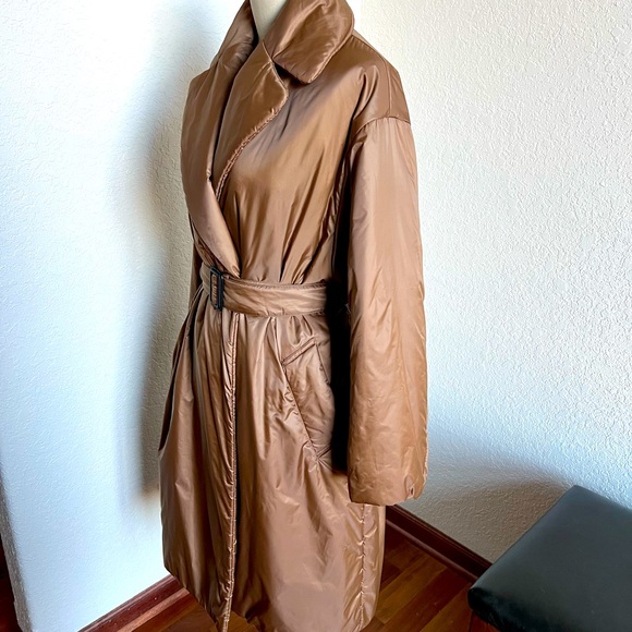 MAX MARA The Cube Greenco Cameluxe padded coat, caramel - Picture 7 of 15